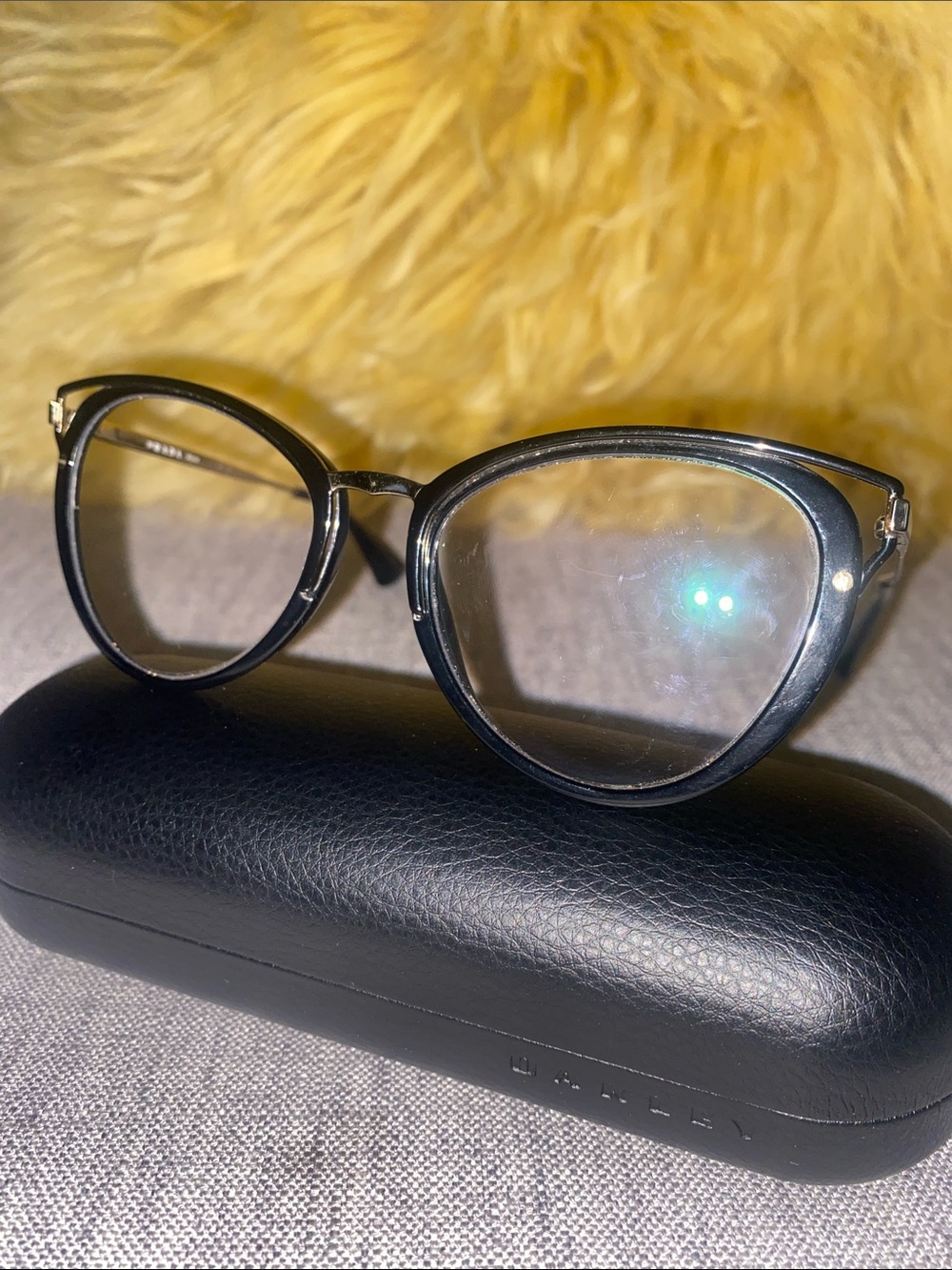 Prada PR02ZV Black Cat Eye Eyeglasses
